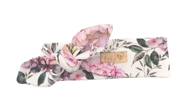 Kojenecká čelenka 6cm – hortenzie / růže