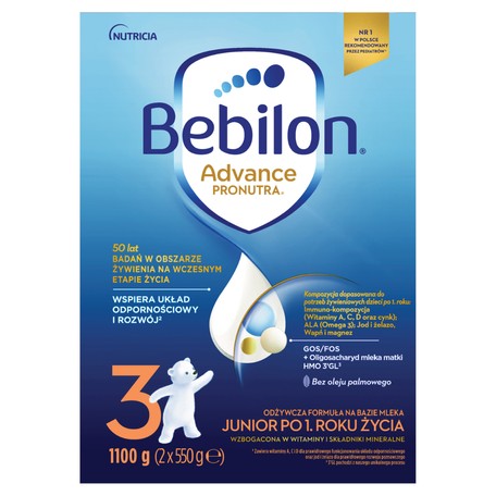 Bebilon 3 Pronutra Advance 1100g od ukončeného 1. roku