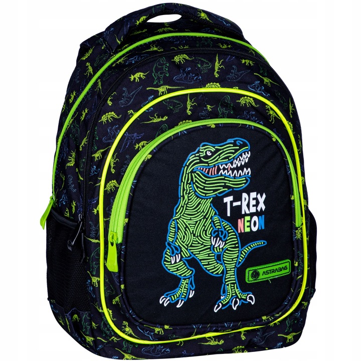 Školní batoh AstraBag – T-Rex neon